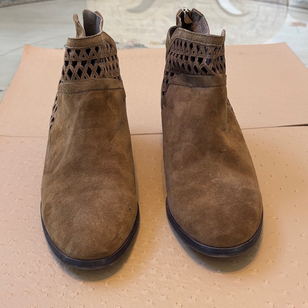 Vince Camuto Tan Suede Ankle Booties